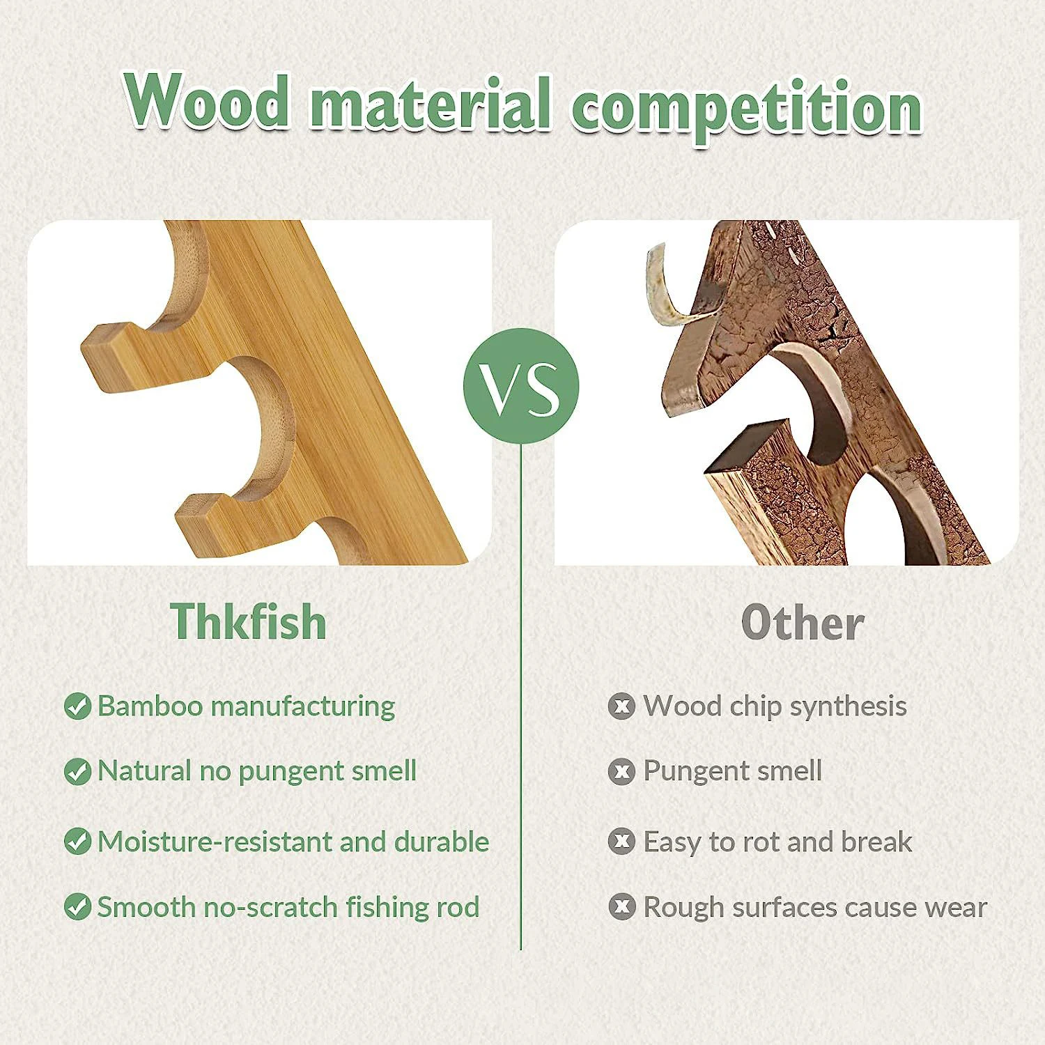 

Standing Type Bamboo Fishing Rod Rack Fishing Tools Accessories Spinning Baitcasting Reels Fishing Pole Organizer 6 Rod Storage