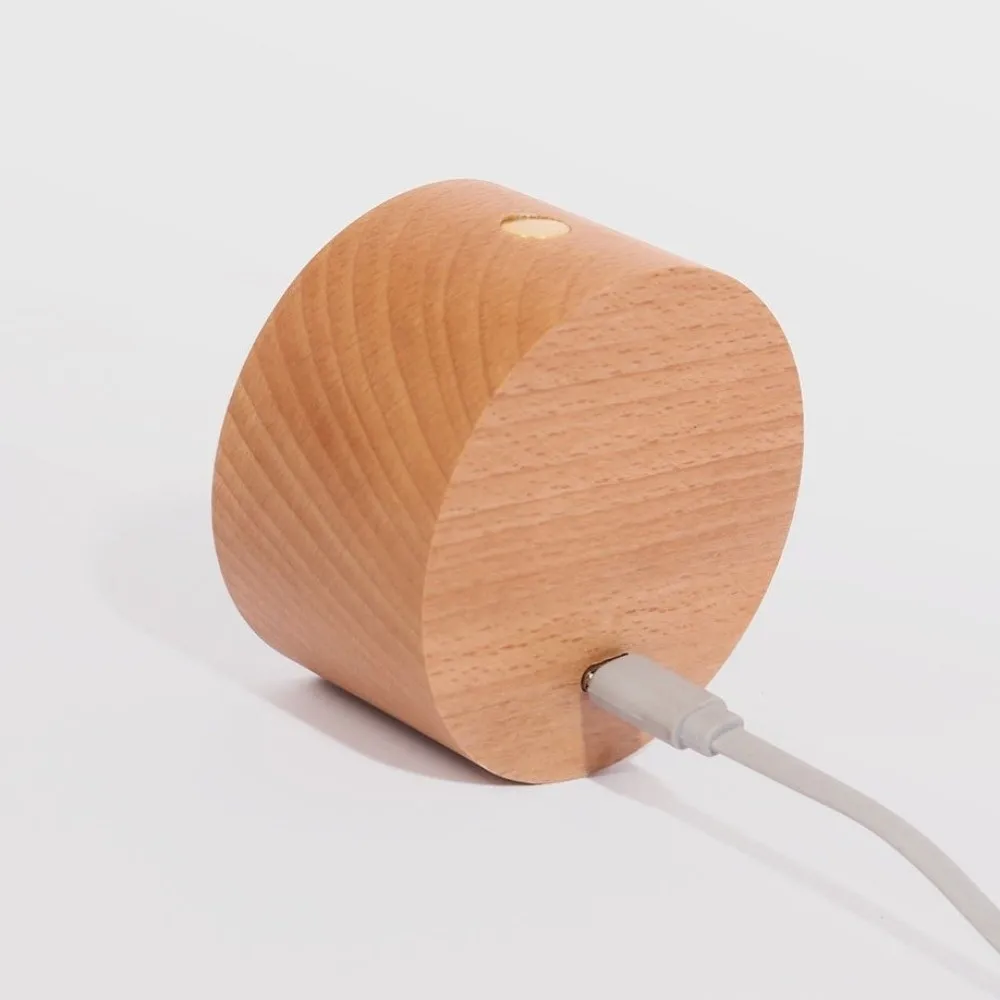 

New Wooden Wall Mounted Lamp USB Rechargeable 360° Rotating LED Wall Sconce Cordless Design Touch Control Magnetic Night Light