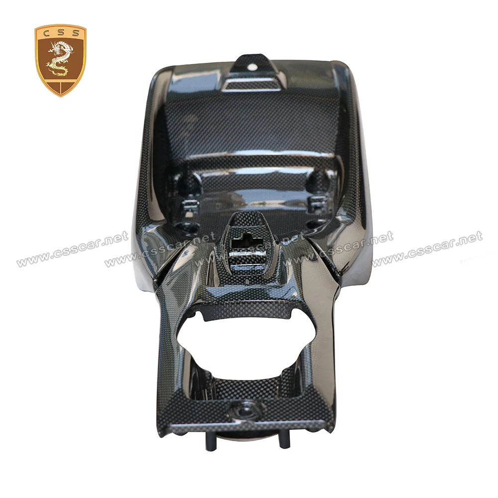 Dry Carbon Fiber Central Control Base Panel Interior Decoration Trim Cover For Ferari 812 OEM Style Car Moulding Accessories