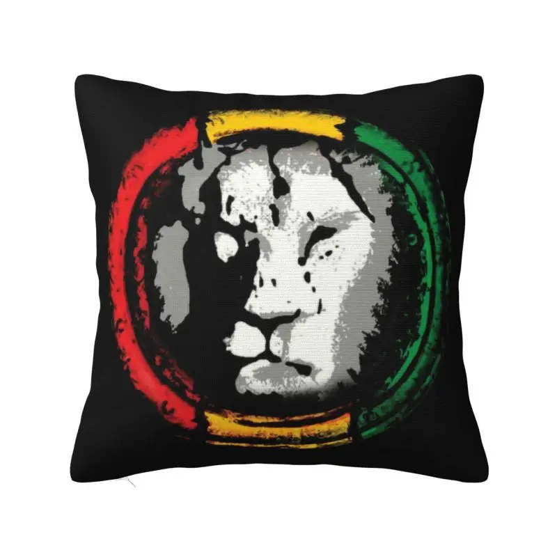 Rasta Reggae Lion Nordic Pillow Cover Decoration Jamaican Pride Cushion