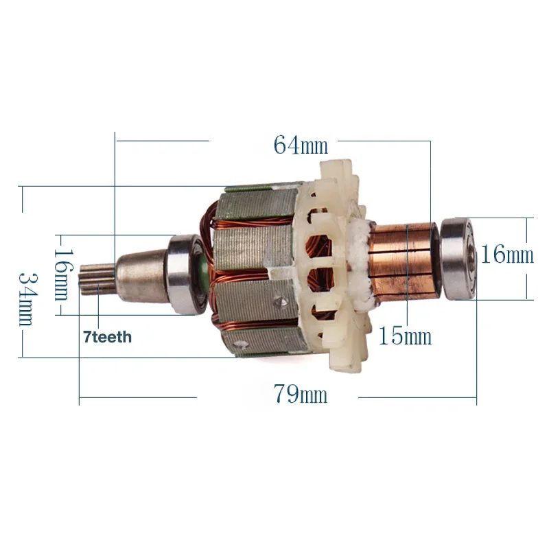 Rotor Armature Anchor for Electric Wrenches Motor Electric Wrenches Lithium-Ion Motors Accessories