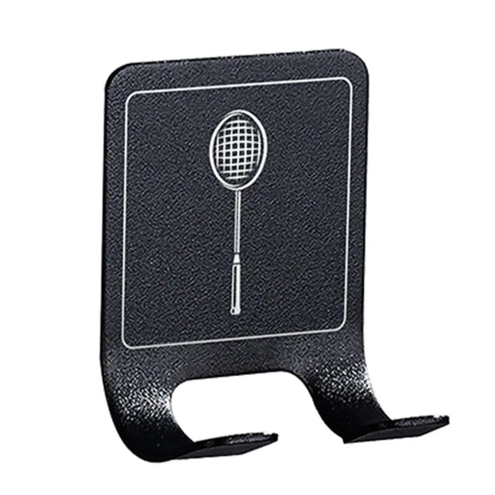 Wall Mounted Tennis Racket Wall Rack Self-adhesive Punch-Free Badminton Rackets Holder Aluminum Alloy Durable Rackets Wall Hook
