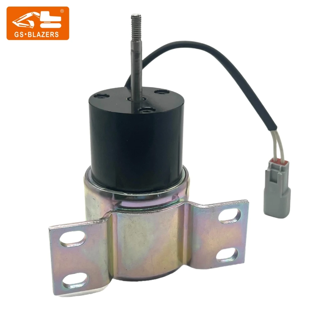 Excavator Fuel Stop Flameout Solenoid Valve 0250-12E2LS1 for WOODWARD 12V Excavator Parts