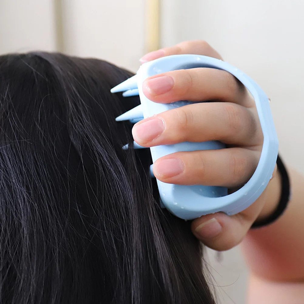 

2Pcs Scalp Massage Brush Shower Exfoliator Gentle Comfortable Square Grip Men Women Scalp Massager