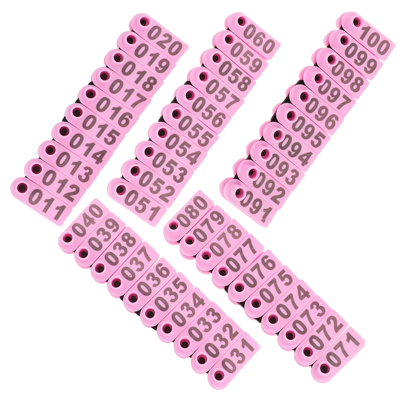 

100Pcs Livestock Ear Tags Sheep Identification Markers Sturdy Numbered Tags for Cattle Goats Pigs Farm Animal Use