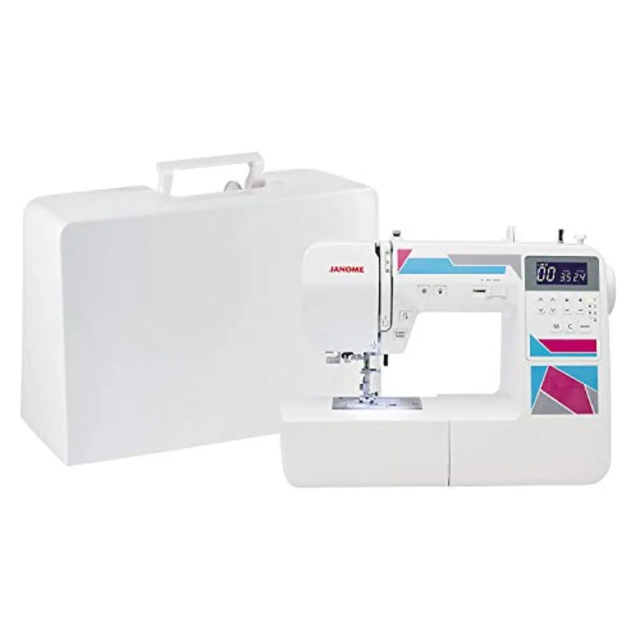 

MOD-200 Fully-Featured Computerized Sewing Machine with 200 Stitches 12 Buttonholes Alphabet Stitches Stitch Memory Drop Feed H