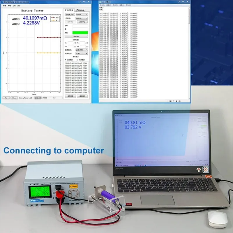 HeltecBMS Strumento tester di resistenza interna per batteria al litio ad alta precisione / Tester di tensione per batteria 18650/lifepo4