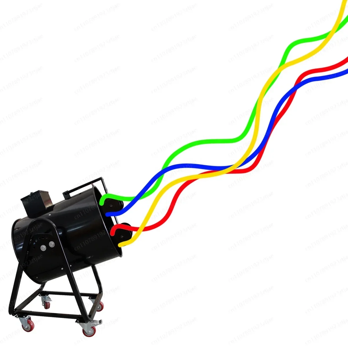 No Operator Needed Fluorescent Colored Ribbon Blower Powerful Atmospheric Streamer Reaches 8-10m Stage Ribbon  Machine