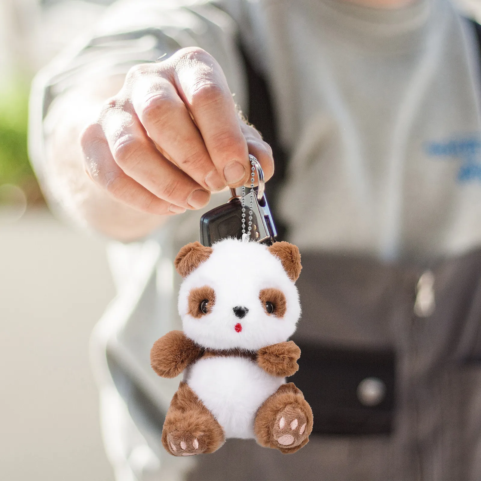 

Милый брелок-панда: многофункциональный декоративный кулон для рюкзаков, сумок, ключей, салона автомобиля, эстетичный аксессуар для сумок