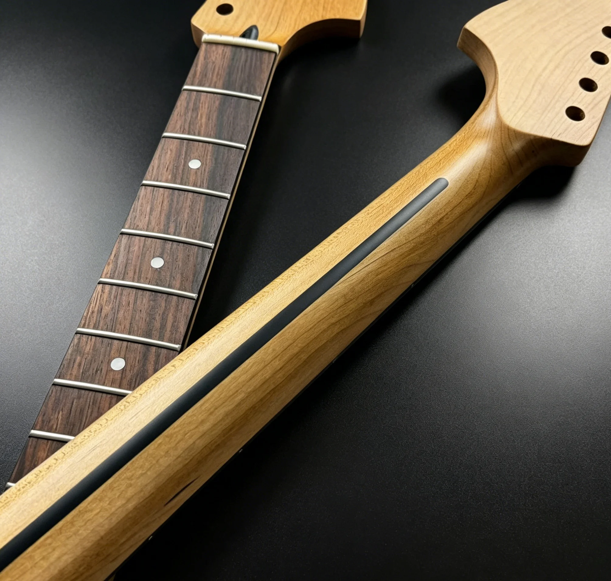 Big Head ST Strat Guitar Neck Roasted Maple 22 Fret Rosewood Fingerboard With Back Carbon Fiber Stabilizing Bar Guitar Building