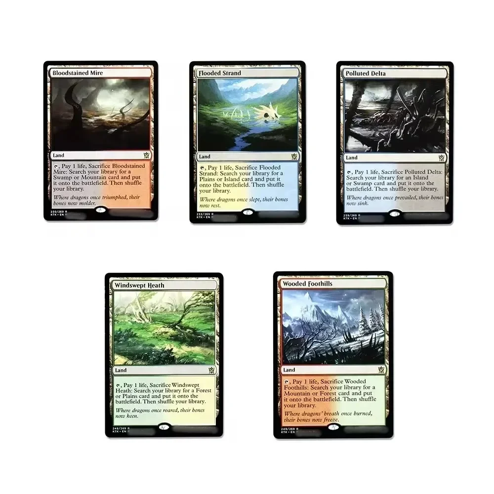 

Khans of Tarkir (KTK) TCG Magical Cards Game Top Quality Proxy Playing Cards Flooded Gathering Board Game Trading Cards Proxy