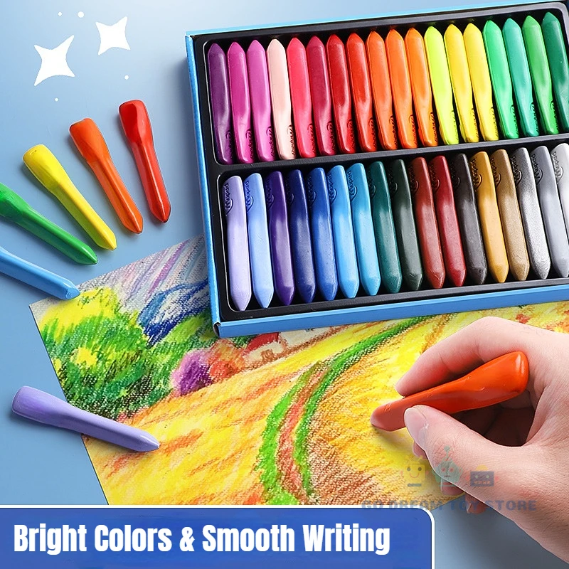 24/12PCS Colorful Crayons Safe Non-Toxic Drawing Toys For Children Graffiti Coloring Pencil Pen Painting Students Stationery