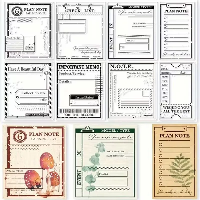 Memo box Clear Stamp Seal For DIY Scrapbooking Photo Album Decorative  a5042