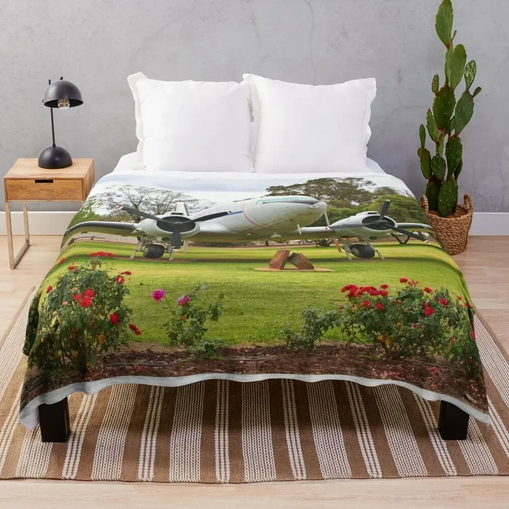 

Douglas DC3 Dakota aircraft, Australia Throw Blanket Machine Washable Soft Warm Blanket