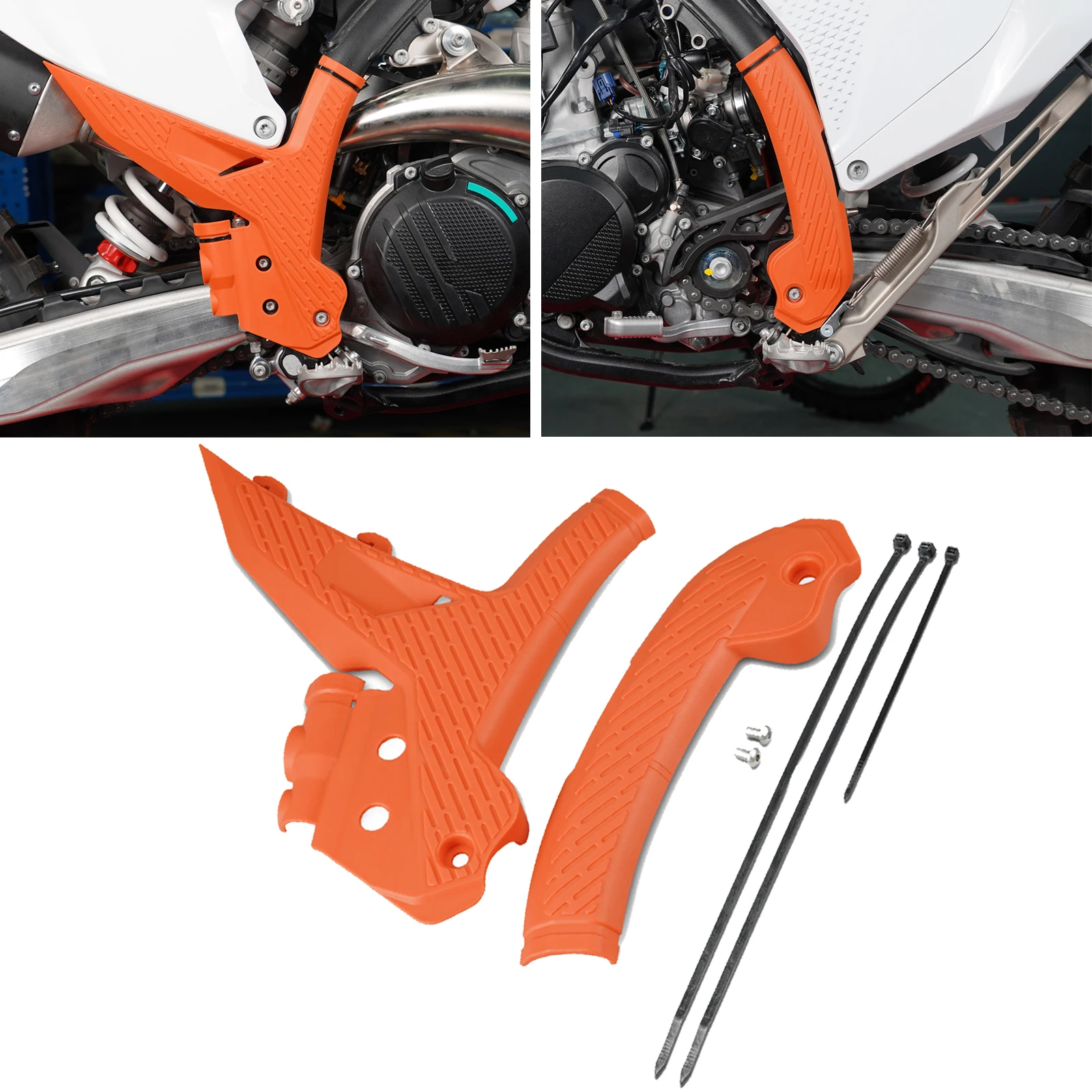 

Frame Guards For KTM EXC300 EXC250 EXC EXCF XCW 125 250 300 350 400 450 500 2024 SX SXF XC XCF 125-450 2023-2024 Frame Protector