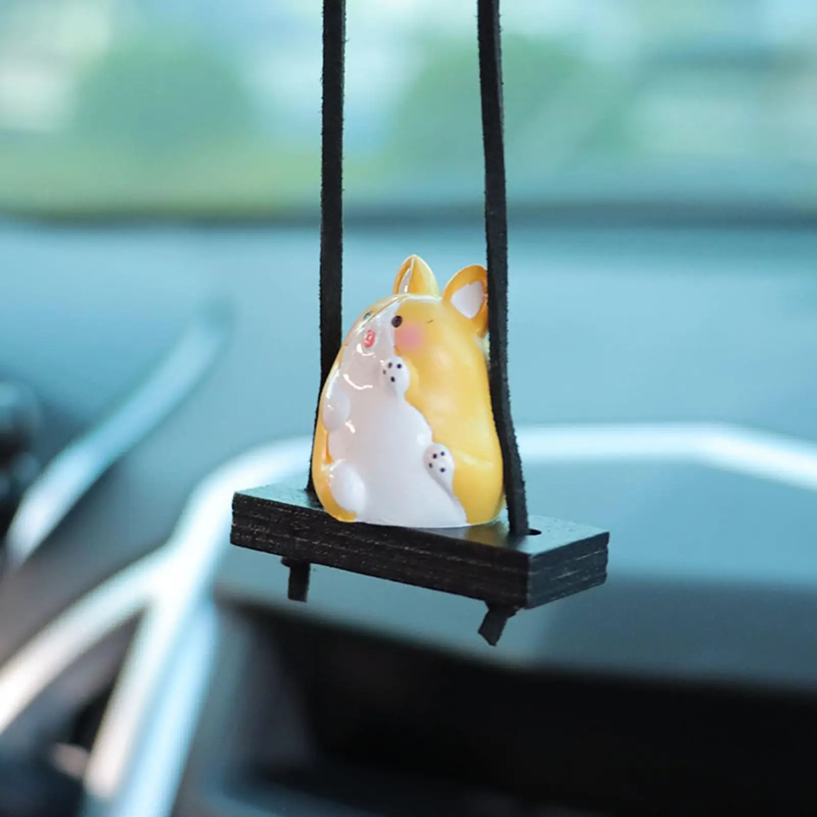 

Зеркало заднего вида, очаровательное украшение для собаки, милый орнамент, подвеска для интерьера автомобиля, грузовика, автомобильное зеркало заднего вида для женщин, мужчин и девочек