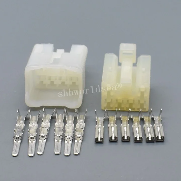 worldgolden 6 Pin Way Auto 2.3(090) Male Female Connector Audio Modified Wiring Socket Plug For Toyota Car 7122-1360 7123-1360