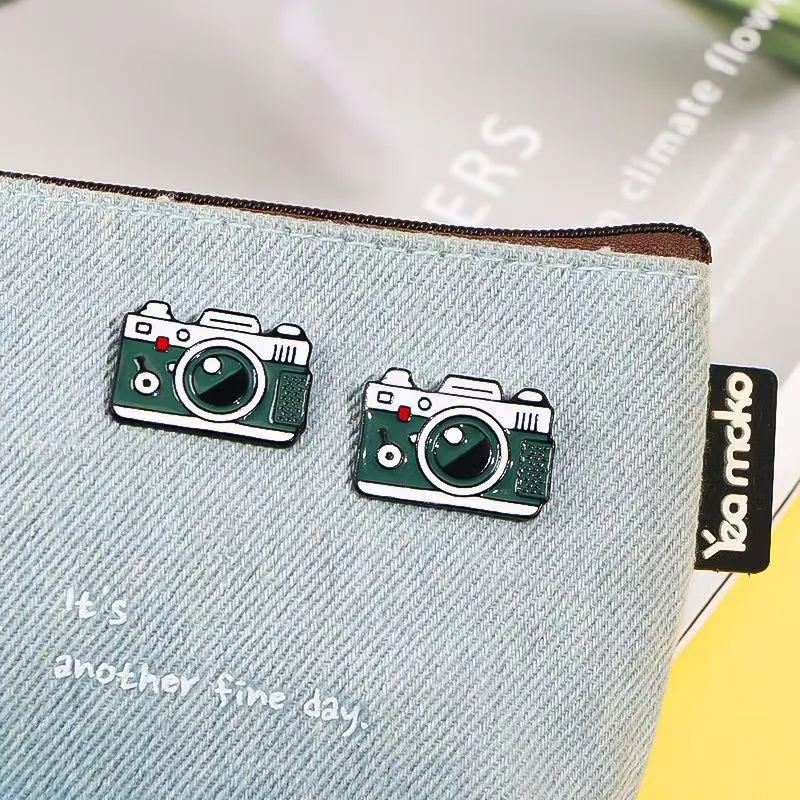 Camera Cartoon Metal Pins Cute Lapel Badge for Backpack Bag Funny Creative Photography Decorative Jewelry Gift for Photographer