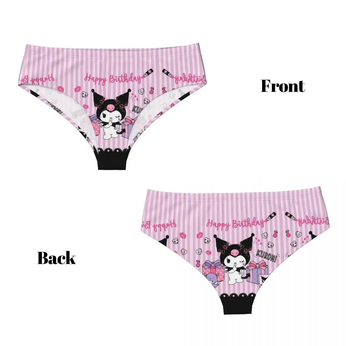 مخصص المرأة Kuromi أنيمي سراويل قصيرة الإناث ملابس داخلية جيدة التهوية الملابس الداخلية