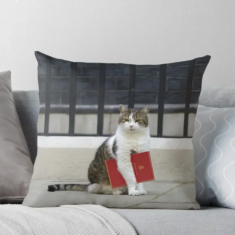 

Larry the Cat with red file Throw Pillow Decorative Cushions For Luxury Sofa Christmas Throw Pillows Covers Sofa Covers pillow