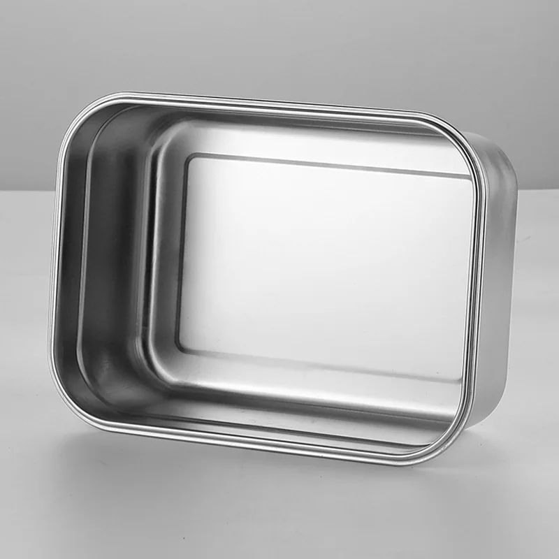 Airtight 304 Stainless Steel Food Storage Contaniner Portable Lunch Box Refrigerator Sealed Crisper Picnic Food Metal Bento Box
