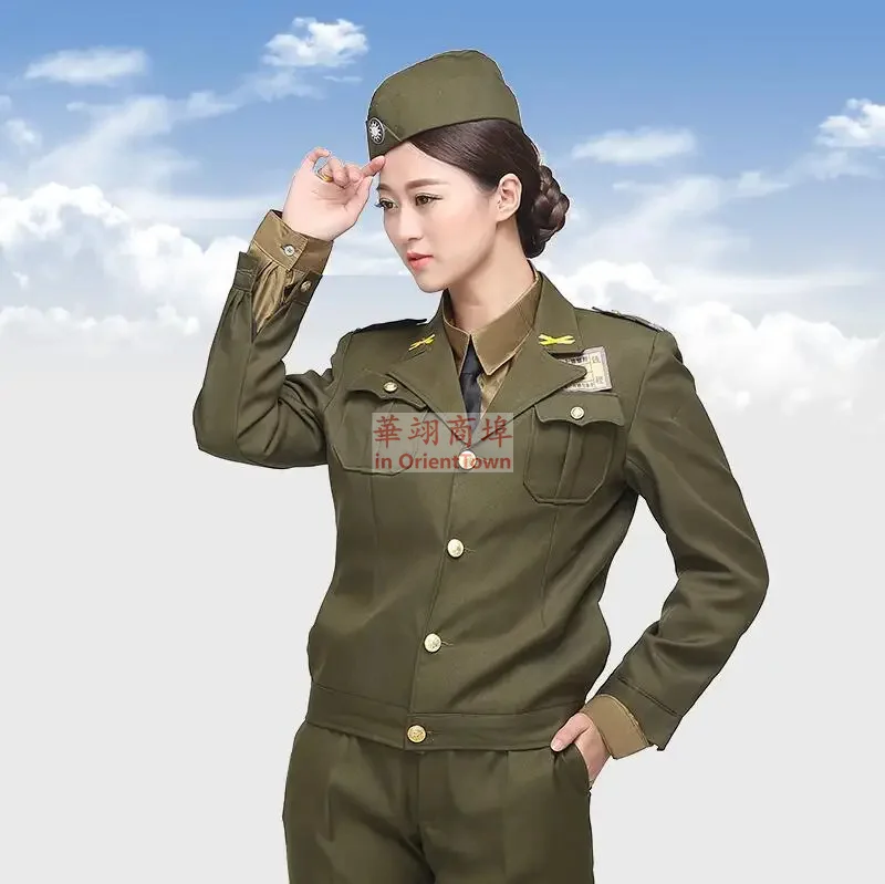 Uniforme de tema de fotografía de comandante para mujer, de Cosplay uniforme militar, disfraz de película de TV, China, 1920s-1940s, ropa de oficial