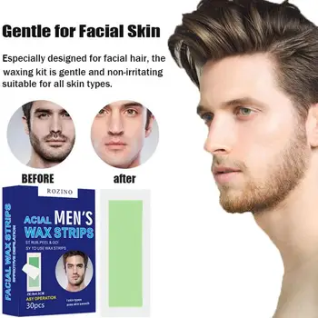 הסרת שיער שעווה רצועות נייר שעווה דפילציה עבור רצועות שעווה השפתיים בפנים הסנטר העליון הלסת הגבות להסרת שיער זקן.