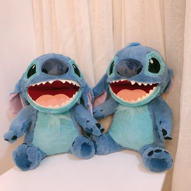 New Disney Cartoon Stitch Hand Puppet Plush Dolls Anime Toys 38CM Stitch Stich Plush Stuffed Toys Children Birthday Gifts