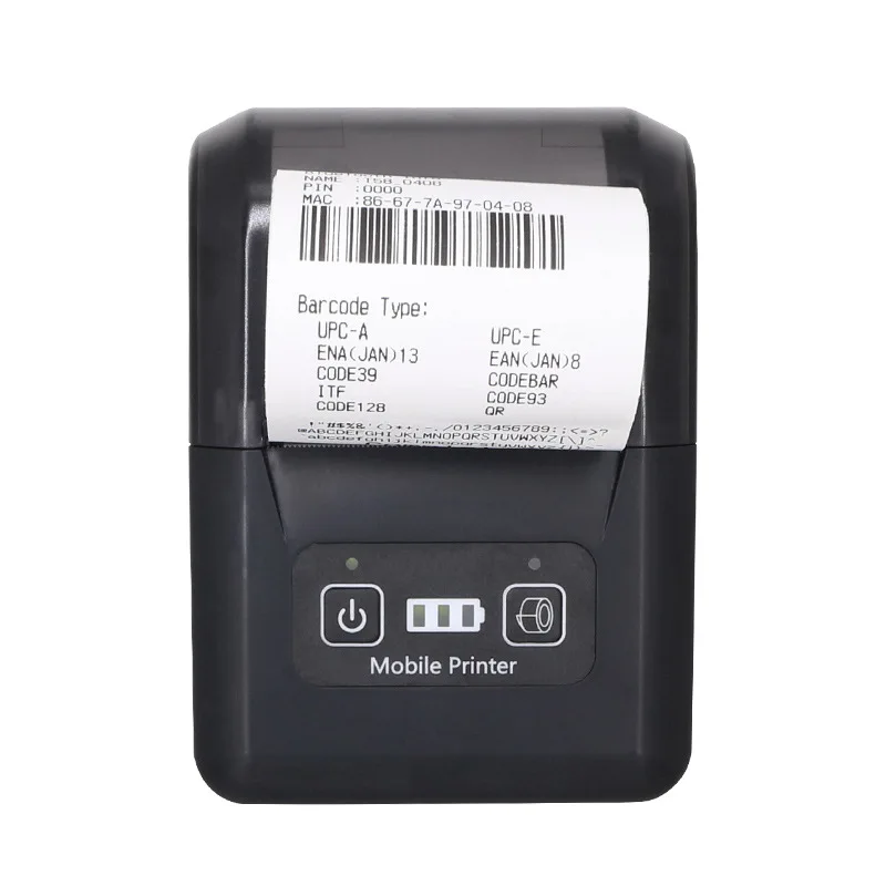 

H20 Portable Receipt Thermal Printer Print Width 48mm USB Interface&Wireless Bluetooth HD Printing Receipt Bill Supermarket List