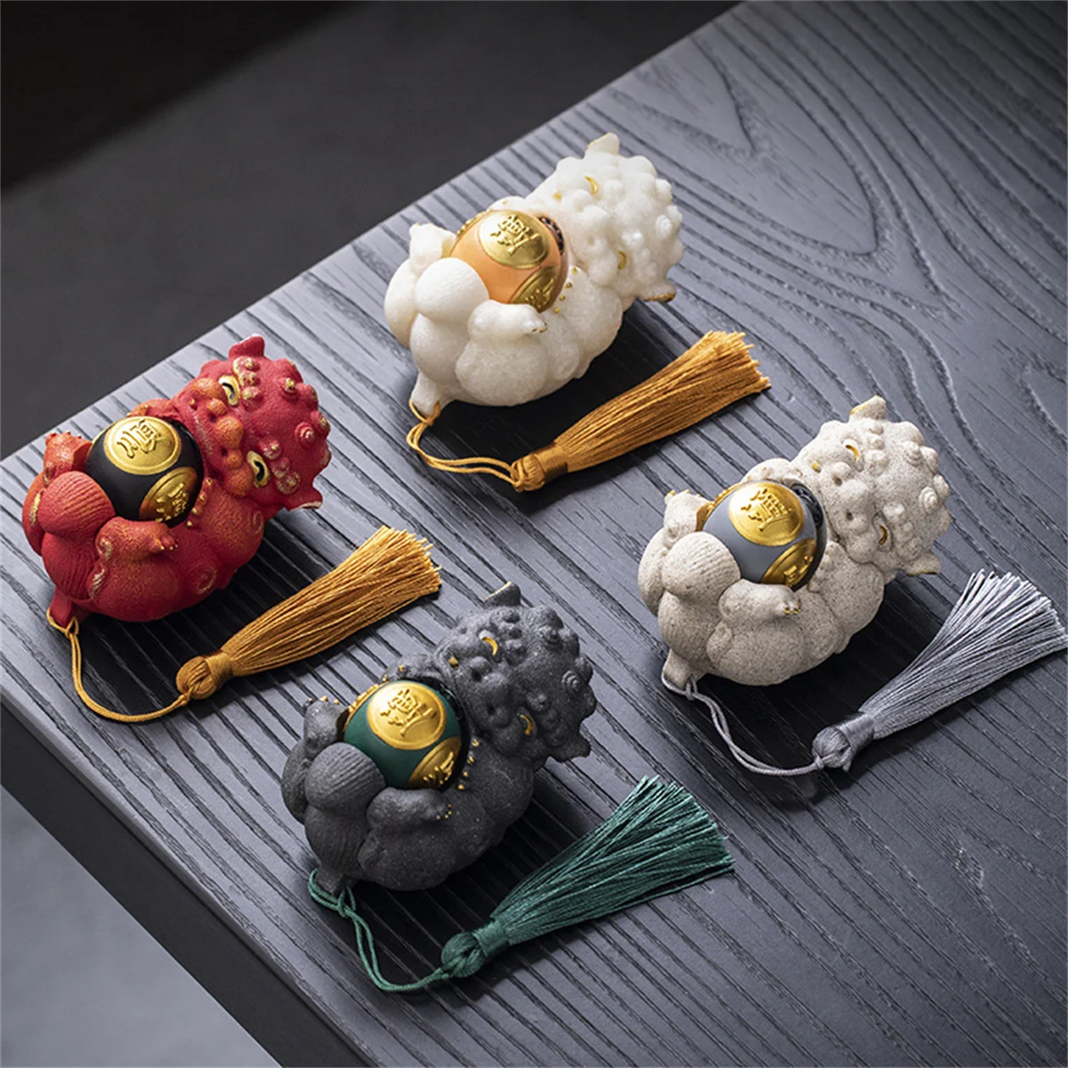 حجر الأسد سطح المكتب الحرف التميمة الضغط لعب الأشياء الصغيرة زينة هدايا عيد الميلاد