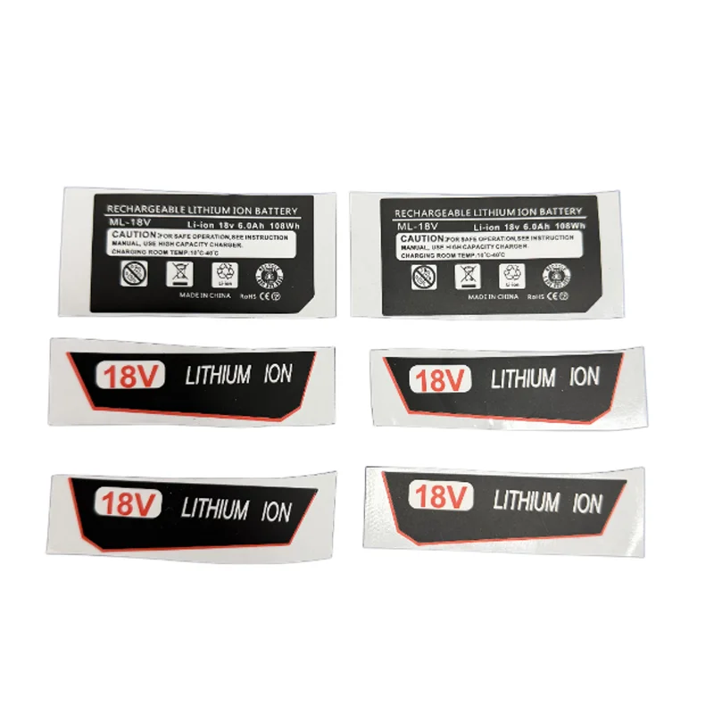 2 Sets For M18X18650 Lithium Battery Sticker For Milwaukee 18V 48-11-1815 Lithium Battery Label Accessories