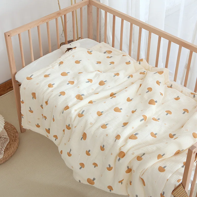 Trapunta invernale per culla morbida biancheria da letto per neonati mussola piumino per bambini coperta spessa trapunte per letto per bambini dell'asilo 110x130cm