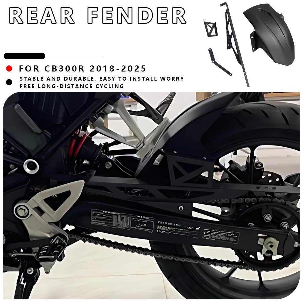 

MTKRACING For HONDA CB300R 2018-2025 Motorcycle Accessories Rear Fender Mudguard Chain Guard Hugger Wheel Cover Fairing