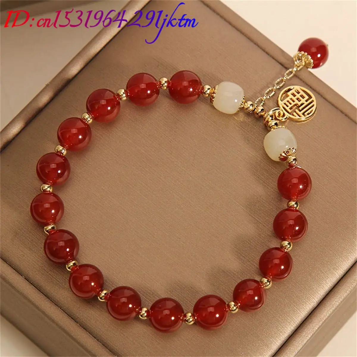 Red Natural Jade Beads Bracelet Real Jewelry Gemstone Amulet Designer Bangle Fashion Talismans Carved Charm Gifts for Women