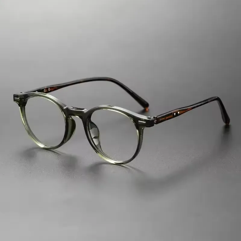 

Fashion Round Anti Blue Light Glasses Frame Women TR90 Urltralight Optical Prescription Eyewear Men Vintage Myopia Eyeglasses