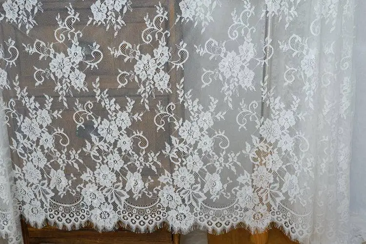 Hot selling high-end eyelash lace lace width 150CM handmade DIY clothing, wedding veil accessories materials