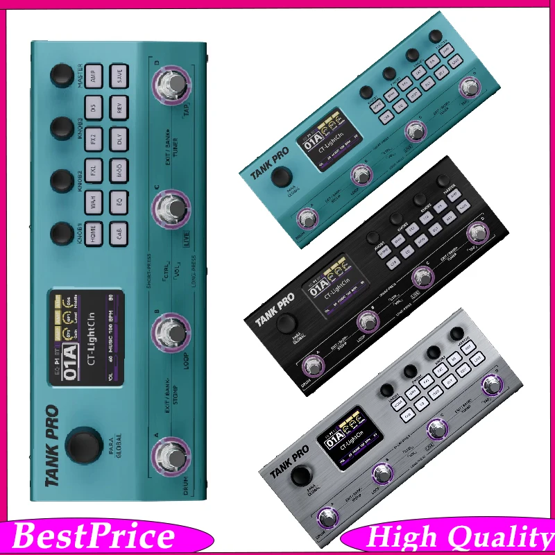 M-VAVE Tank Pro Electric Guitar Pedal With 90 Amp & Cab Models 300+ FX 120 Pres…