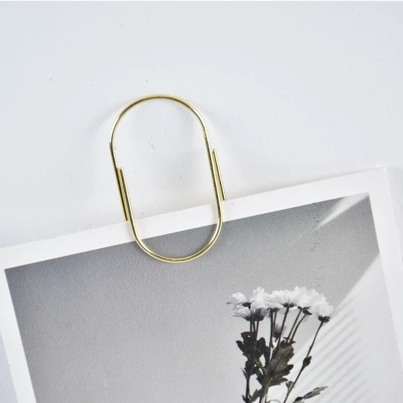 50PCS 대형 사이즈 50mm 종이 클립 금속 만화 색상 장식용 사무실 파일 학생 노트북 정리함