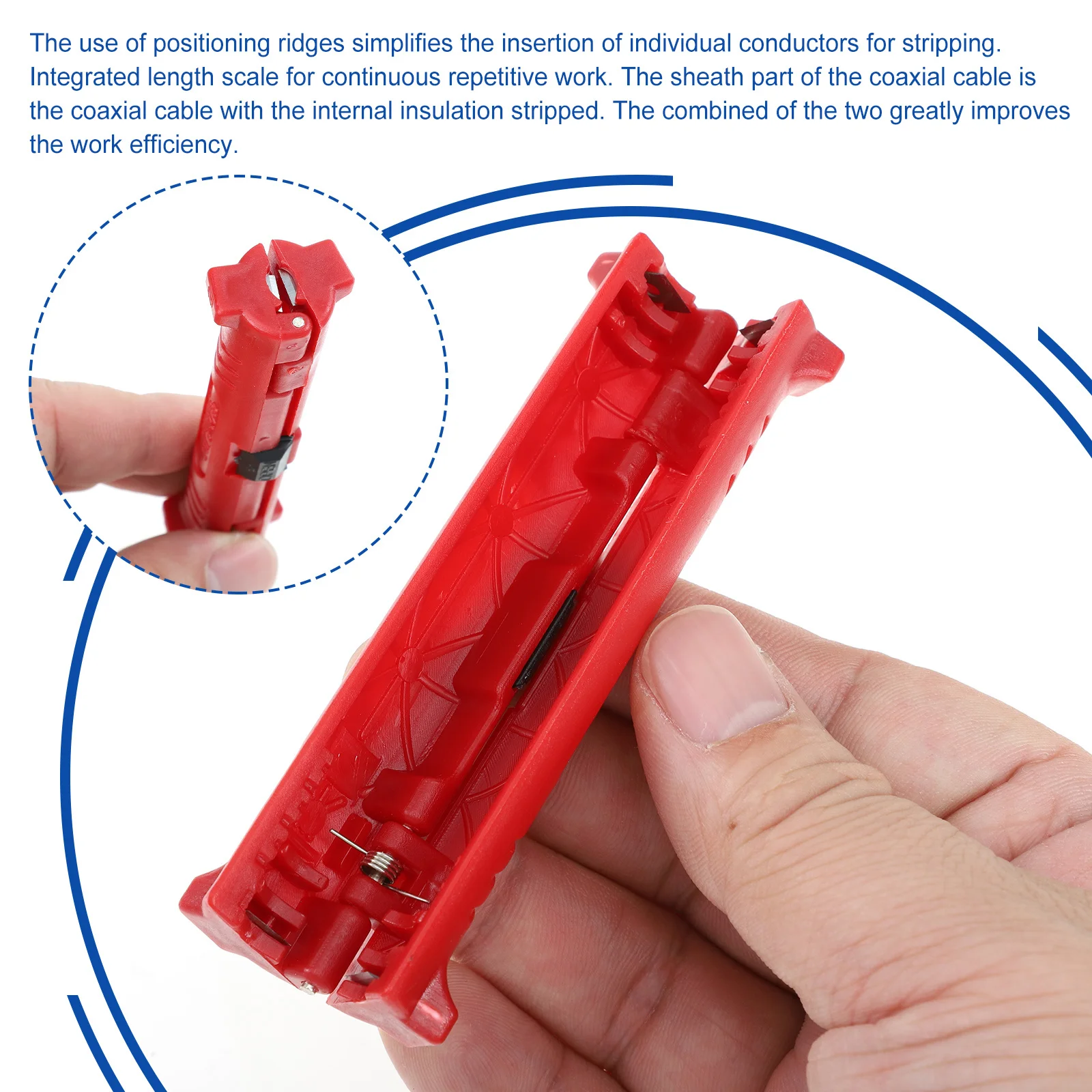 

2Pcs Portable Wire Stripper Multi-Purpose Cable Stripping Plier for Coaxial Wire Fast Efficient Stripping with Smooth Operation