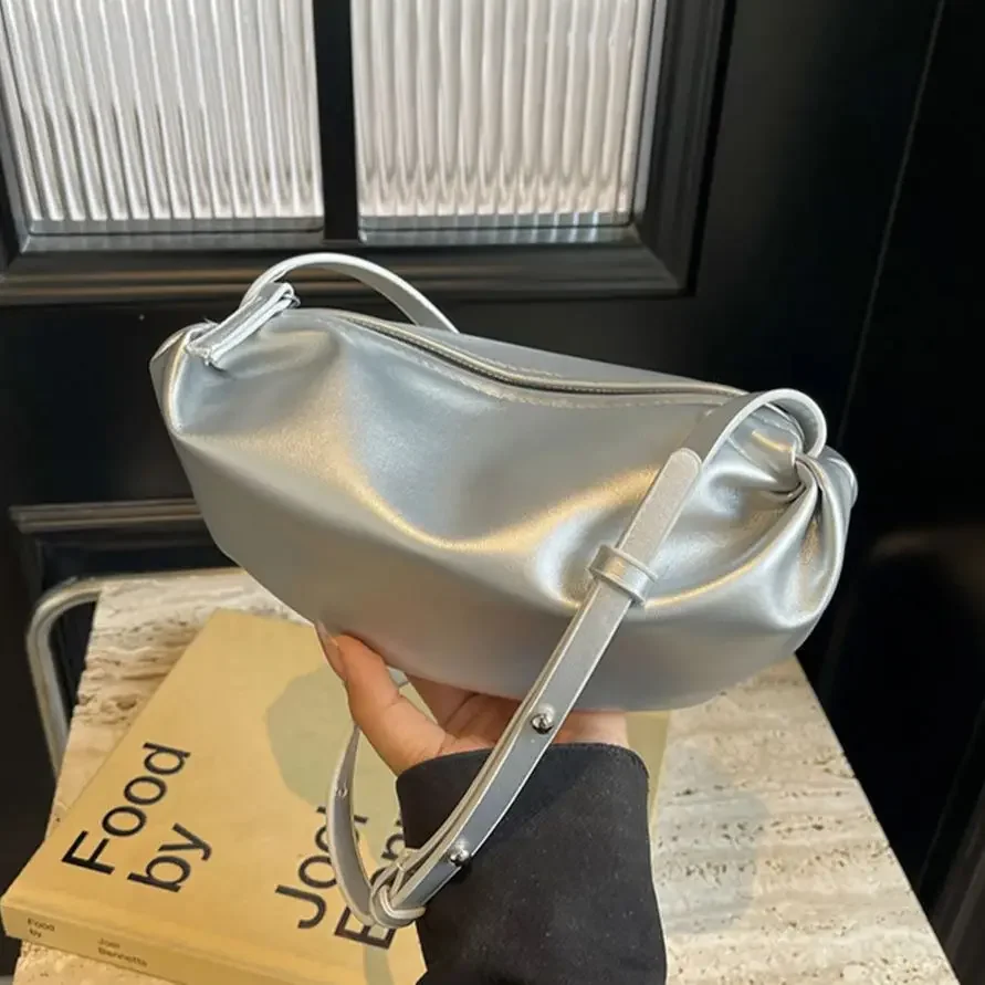 

Summer Korean Style Pleated Mini Bag Women's 2025 New High-Quality Fashion Crossbody Soft PU Leather Female Versatile Phone Bag