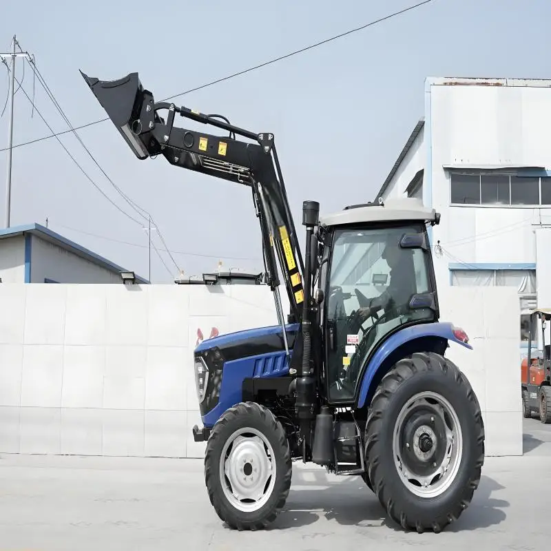 โรงงาน Outlet 100hp 4wd การเกษตรล้อรถแทรกเตอร์ Agricolo Motoculteur การเกษตร Luxury Air-Conditioned Cockpit