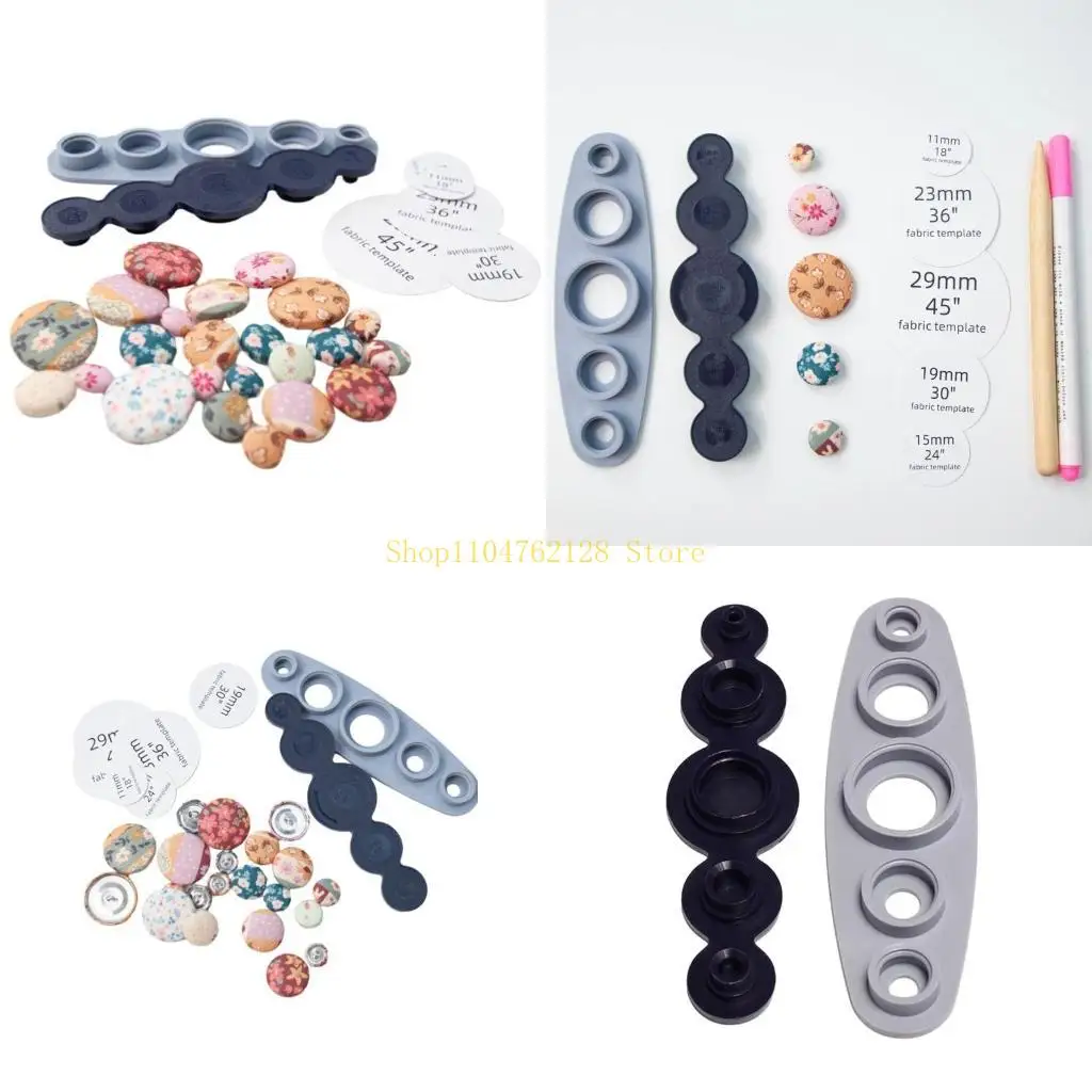 

Cover Button Tool, Make Own Covered Buttons DIY Cloth Button, Size 11-29mm，Universal Tool for Cover Buttons DIY Cloth Buttons