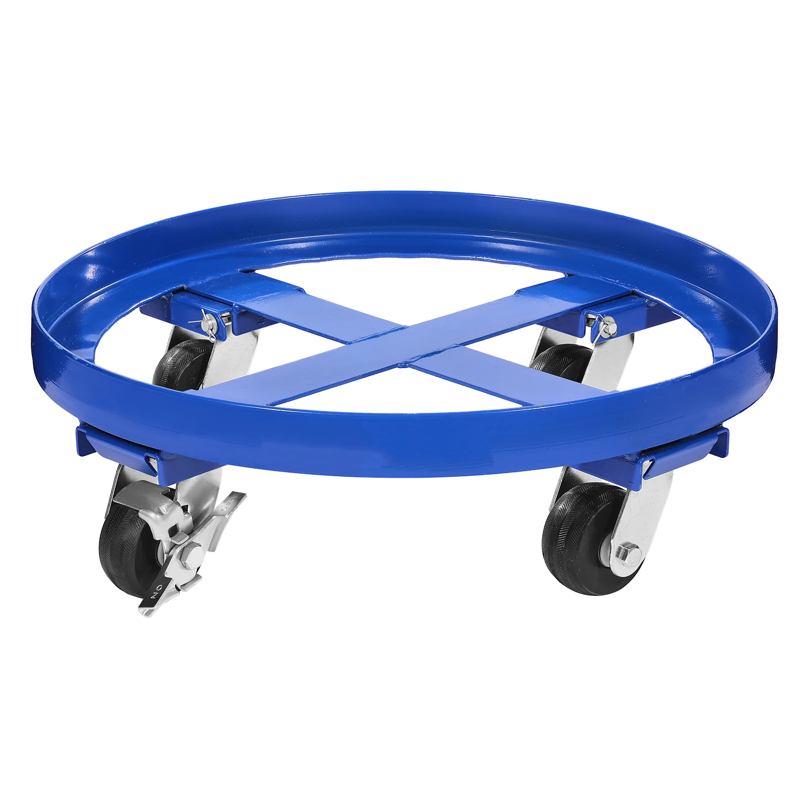 SucceBuy 2000lbs Drum Dolly 55Gal Barrel Mobile Base with Cross Braces & 4 Swivel Wheels Hand Truck for Warehouse Drum Handling