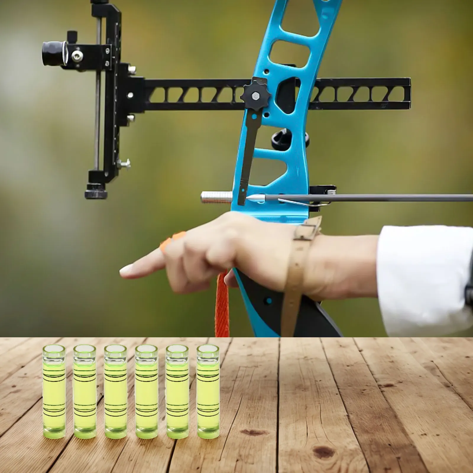 أداة قياس مستوى الفقاعات الجديدة تمامًا لحامل الكاميرا ثلاثي القوائم PMMA مادة شفافة 6 قطع سهلة الاستخدام والتركيب #1