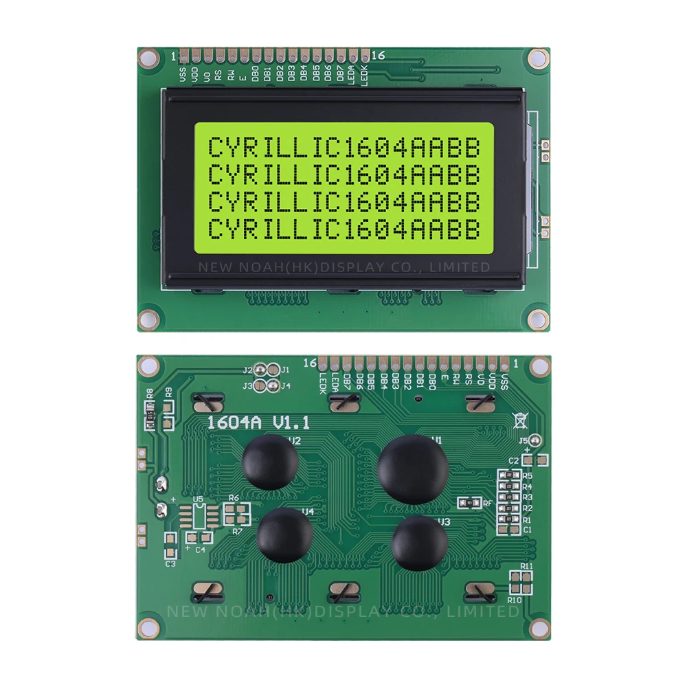 Cyrillic Yellow Green Film 1604A 3.6-Inch LCD Screen Voltage 5V 3.3V ST7066U Character LCD Module Display Screen Factory Outlet