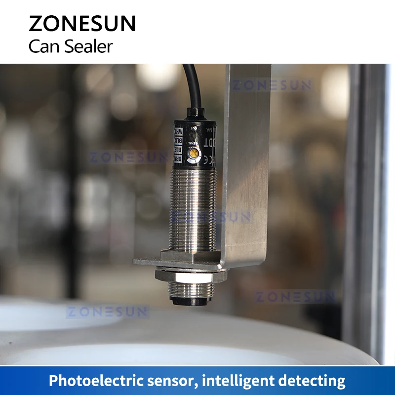 Zonesun เครื่องปิดผนึกกระป๋องอัตโนมัติ, เครื่องซีลกระป๋องปลาทูน่าเครื่องซีลกระป๋อง ZS-AFK300อุปกรณ์บรรจุอาหารกระป๋อง