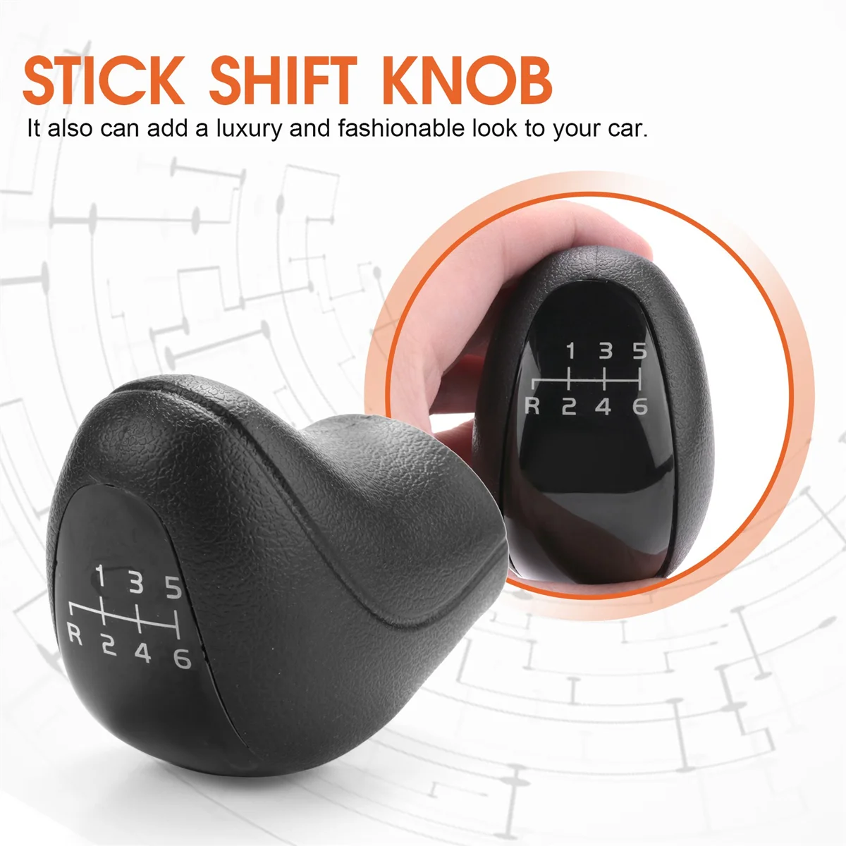 Carro Engrenagem Shift Knob Head Cover, 6 Speed Car Shifter, Alavanca Vara para Mercedes Vito, Viano, Sprinter II, VW-Crafter