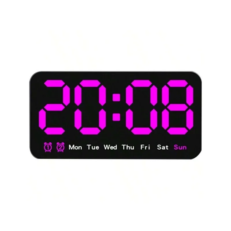 1PCS with Temperature Display Living Room Simple Large Screen Hanging Dual-purpose Alarm Clock