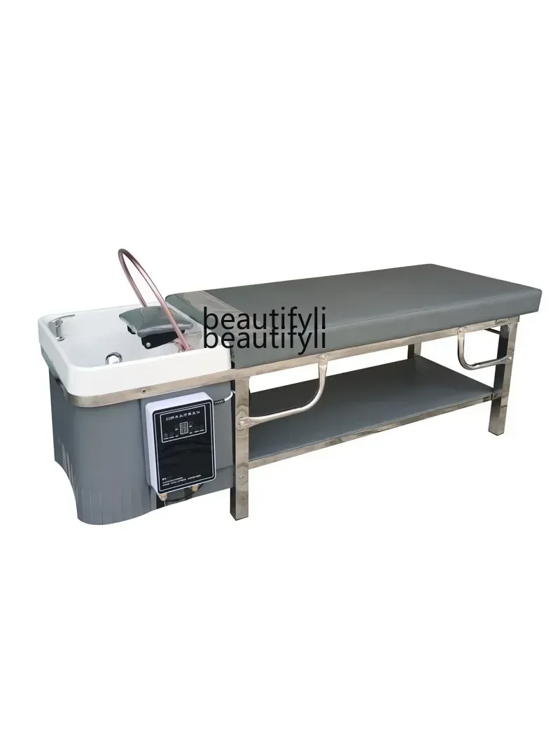 

xzzShampoo Chair Barber Shop Head Treatment Fumigation Health Automatic Water Circulation Thai Bed Frame with Water Heater