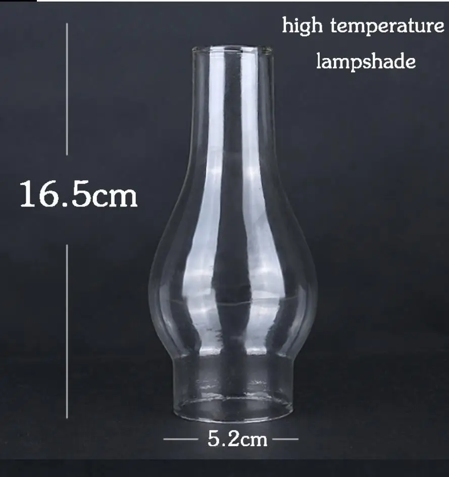 MEMEOKON L555 Glass Lampshade Kerosene Lamp Wick Classic Retro Home Decor Lighting Accessories